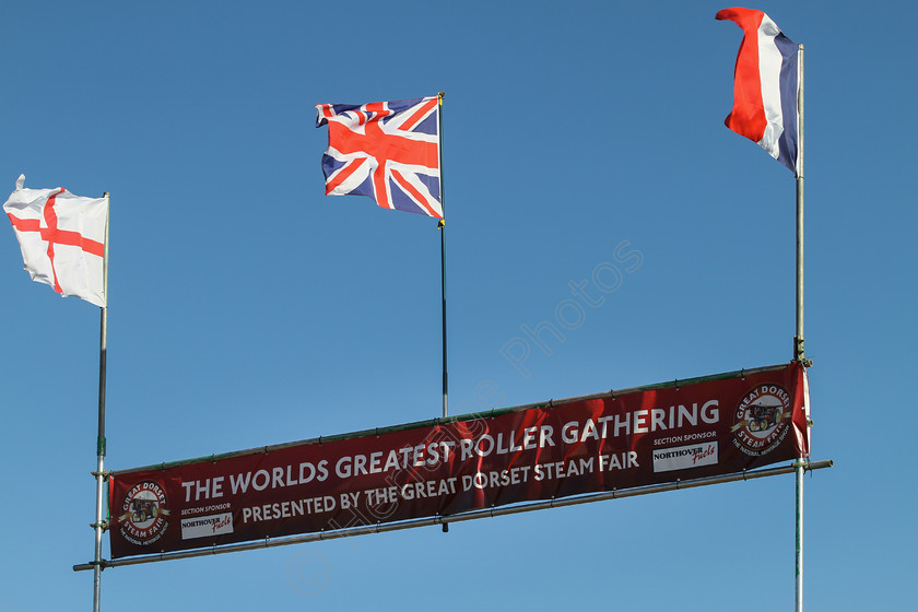 IMG 2818 
 The Great Dorset Steam Fair 2013. The Worlds Greatest Roller Gathering. 
 Keywords: Great Dorset Steam Fair 2013 GDSF Traction Engine Heritage Photography Photo Photos British Tarrant Hinton Worlds Greatest Roller Gathering Sign Display Flags