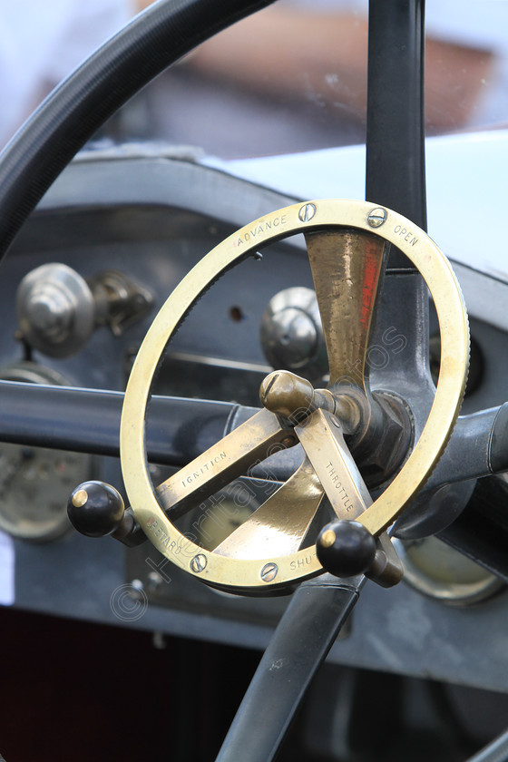 IMG 4929 
 Vintage car steering wheel. 
 Keywords: Vintage Car Steering Wheel Dashboard Controls Brass
