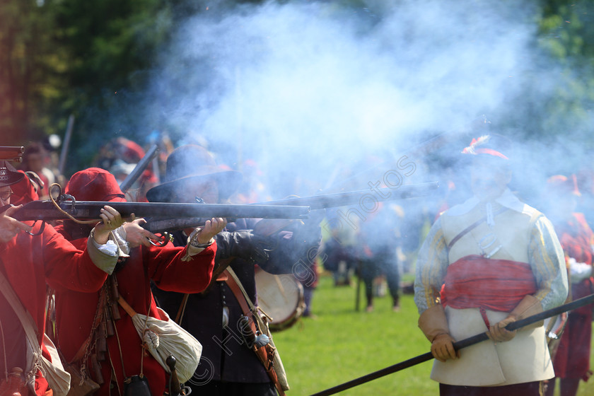 IMG 4575 
 Civil War battle Re-enactment. 
 Keywords: Civil War Battle Re-enactment Reenactment Soldier Soldiers Blenheim Palace Sealed Knot Society Redcoat British Army Battle Of Blenheim 1704 Blues And Royals Musket Shot Weaponry Drill Staff Infantry Cavalry Artillery Uniform