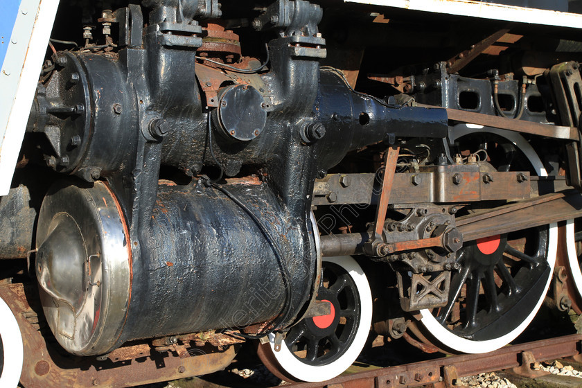 IMG 9095 
 South African Railways 25NC Class 4-8-4 'Janice' 3405, close up detail. 
 Keywords: South African Railways Janice Steam Train Wheel Wheels Detail