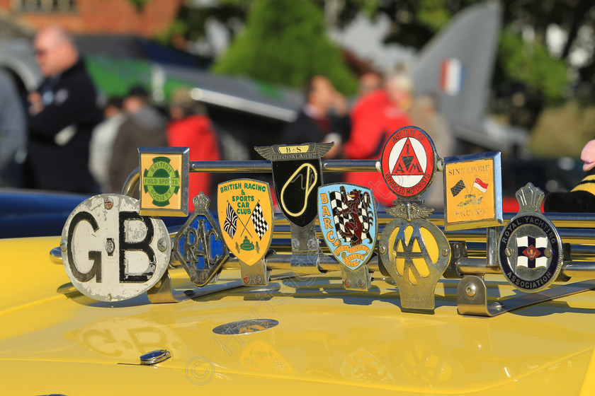 IMG 2529 
 Car badges displayed on car. 
 Keywords: Car Badge Badges Yellow AA GB Logo Insignia