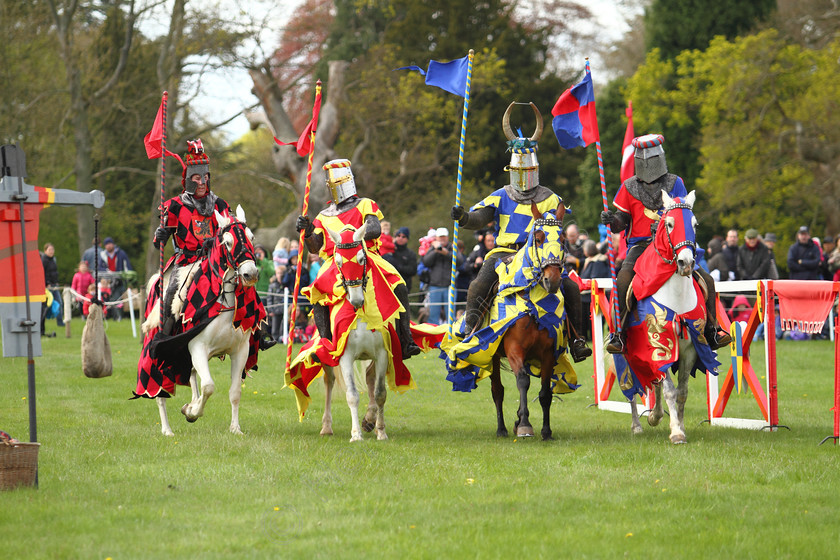 IMG 2353CBlenheim Palace Jousting 
 'The Knights Of Royal England', The Knights advance at Blenheim Palace 2012. 
 Keywords: Knights Royal England Blenheim Palace Jousting Mediaeval Lance Horse Knight Helmet Armour Flag Flags Banner Riding Gallop Galloping Chainmail Suit