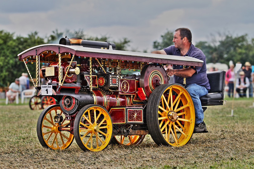 IMG 1921HDR 
 Burrell DCC Scenic Showmans Road Locomotive 4 inch scale, 'Lady Of The Lake'. HDR. 
 Keywords: Burrell DCC Scenic Showmans Road Locomotive 4 Inch Scale HDR High Dynamic Range Photo Photography Lady Of The Lake Engine Miniature Marron Red Yellow Gold Flywheel Chimney Canopy Engine Boiler Wheel Wheels Driver Showman Fair Fairground Dynamo Generate Electricity