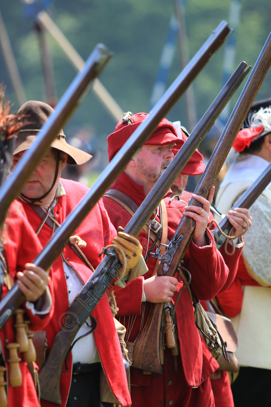 IMG 4705 
 Civil War battle Re-enactment. 
 Keywords: Civil War Battle Re-enactment Reenactment Soldier Soldiers Blenheim Palace Sealed Knot Society Redcoat British Army Battle Of Blenheim 1704 Blues And Royals Musket Shot Weaponry Drill Staff Infantry Cavalry Artillery Uniform