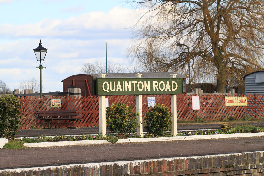 IMG 8988 
 Quainton Road Railway Station Sign. 
 Keywords: Quainton Railway Station Sign Track Platform