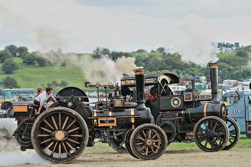IMG 2339HDR 
 Two traction engines racing each other, at the Great Dorset Steam Fair. HDR. 
 Keywords: Two Traction Engines Racing Each Other Great Dorset Steam Fair HDR High Dynamic Range Photo Photography Green Canopy Smoke Chimney Wheel Wheels Cylinder Block Pressure Valves Driver Haulage Arena